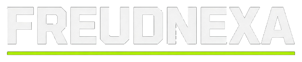 Wortmarke FREUDNEXA in weißer Blockschrift